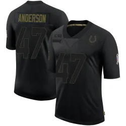 Men's Liam Anderson Indianapolis Colts No.47 Limited 2020 Salute To Service Jersey - Black