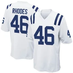 Men's Luke Rhodes Indianapolis Colts No.46 Game Jersey - White