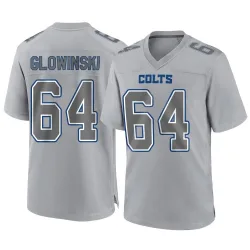 Men's Mark Glowinski Indianapolis Colts No.64 Game Atmosphere Fashion Jersey - Gray