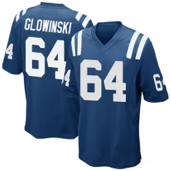 Men's Mark Glowinski Indianapolis Colts No.64 Game Team Color Jersey - Royal Blue