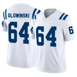 Men's Mark Glowinski Indianapolis Colts No.64 Limited Vapor F.U.S.E. Jersey - White