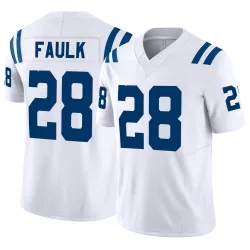 Men's Marshall Faulk Indianapolis Colts No.28 Limited Vapor F.U.S.E. Jersey - White