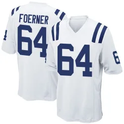 Men's Marshall Foerner Indianapolis Colts No.64 Game Jersey - White