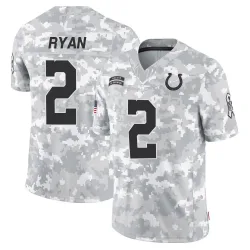 Men's Matt Ryan Indianapolis Colts No.2 Limited 2024 Salute to Service Jersey - Arctic Camo