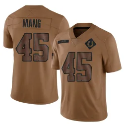 Men's Maximilian Mang Indianapolis Colts No.45 Limited 2023 Salute To Service Jersey - Brown