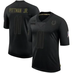 Men's Michael Pittman Jr. Indianapolis Colts No.11 Limited 2020 Salute To Service Jersey - Black