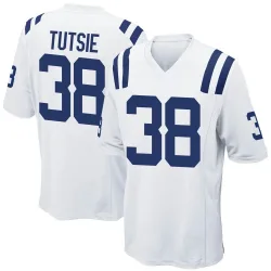 Men's Michael Tutsie Indianapolis Colts No.38 Game Jersey - White
