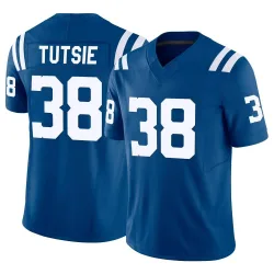 Men's Michael Tutsie Indianapolis Colts No.38 Limited Vapor F.U.S.E. Jersey - Royal