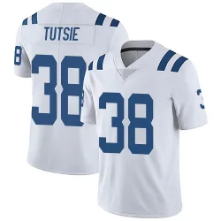 Men's Michael Tutsie Indianapolis Colts No.38 Limited Vapor Untouchable Jersey - White