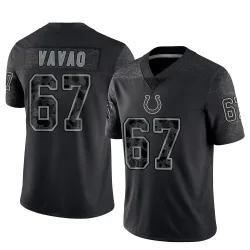 Men's Mose Vavao Indianapolis Colts No.67 Limited Reflective Jersey - Black