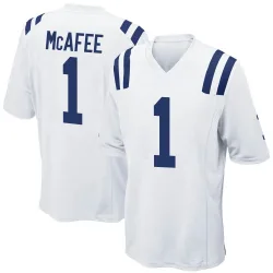 Men's Pat McAfee Indianapolis Colts No.1 Game Jersey - White