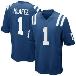 Men's Pat McAfee Indianapolis Colts No.1 Game Team Color Jersey - Royal Blue