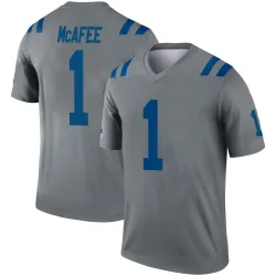 Men's Pat McAfee Indianapolis Colts No.1 Legend Inverted Jersey - Gray