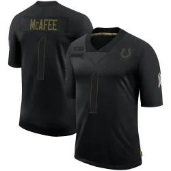 Men's Pat McAfee Indianapolis Colts No.1 Limited 2020 Salute To Service Jersey - Black