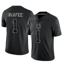 Men's Pat McAfee Indianapolis Colts No.1 Limited Reflective Jersey - Black