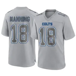 Men's Peyton Manning Indianapolis Colts No.18 Game Atmosphere Fashion Jersey - Gray