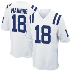 Men's Peyton Manning Indianapolis Colts No.18 Game Jersey - White