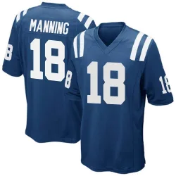 Men's Peyton Manning Indianapolis Colts No.18 Game Team Color Jersey - Royal Blue
