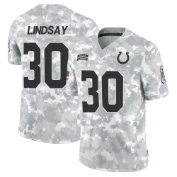 Men's Phillip Lindsay Indianapolis Colts No.30 Limited 2024 Salute to Service Jersey - Arctic Camo