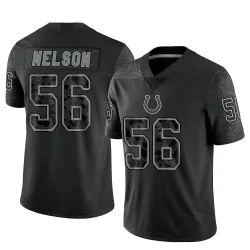 Men's Quenton Nelson Indianapolis Colts No.56 Limited Reflective Jersey - Black