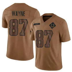 Men's Reggie Wayne Indianapolis Colts No.87 Limited 2023 Salute To Service Jersey - Brown