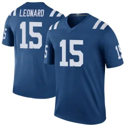 Men's Riley Leonard Indianapolis Colts No.15 Legend Color Rush Jersey - Royal