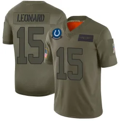 Men's Riley Leonard Indianapolis Colts No.15 Limited 2019 Salute to Service Jersey - Camo