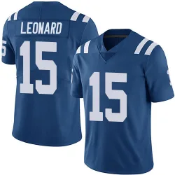 Men's Riley Leonard Indianapolis Colts No.15 Limited Team Color Vapor Untouchable Jersey - Royal