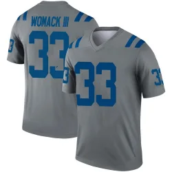 Men's Samuel Womack III Indianapolis Colts No.33 Legend Inverted Jersey - Gray