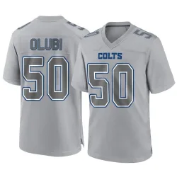 Men's Segun Olubi Indianapolis Colts No.50 Game Atmosphere Fashion Jersey - Gray