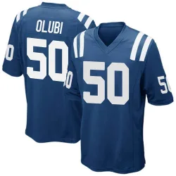 Men's Segun Olubi Indianapolis Colts No.50 Game Team Color Jersey - Royal Blue