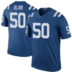 Men's Segun Olubi Indianapolis Colts No.50 Legend Color Rush Jersey - Royal