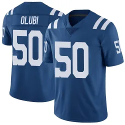 Men's Segun Olubi Indianapolis Colts No.50 Limited Color Rush Vapor Untouchable Jersey - Royal