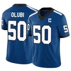 Men's Segun Olubi Indianapolis Colts No.50 Limited Indiana Nights Alternate Vapor F.U.S.E. Jersey - Royal