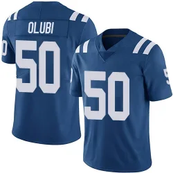 Men's Segun Olubi Indianapolis Colts No.50 Limited Team Color Vapor Untouchable Jersey - Royal