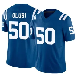 Men's Segun Olubi Indianapolis Colts No.50 Limited Vapor F.U.S.E. Jersey - Royal