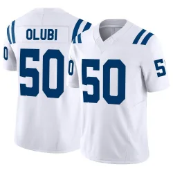 Men's Segun Olubi Indianapolis Colts No.50 Limited Vapor F.U.S.E. Jersey - White