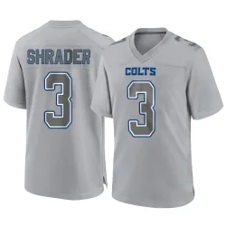 Men's Spencer Shrader Indianapolis Colts No.3 Game Atmosphere Fashion Jersey - Gray