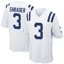 Men's Spencer Shrader Indianapolis Colts No.3 Game Jersey - White