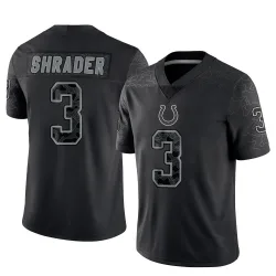 Men's Spencer Shrader Indianapolis Colts No.3 Limited Reflective Jersey - Black