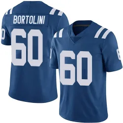 Men's Tanor Bortolini Indianapolis Colts No.60 Limited Team Color Vapor Untouchable Jersey - Royal