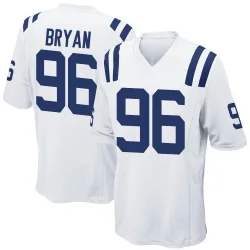 Men's Taven Bryan Indianapolis Colts No.96 Game Jersey - White