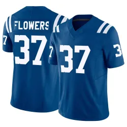 Men's Tre Flowers Indianapolis Colts No.37 Limited Vapor F.U.S.E. Jersey - Royal