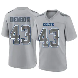 Men's Trevor Denbow Indianapolis Colts No.43 Game Atmosphere Fashion Jersey - Gray