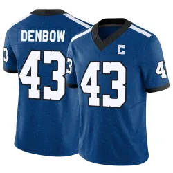 Men's Trevor Denbow Indianapolis Colts No.43 Limited Indiana Nights Alternate Vapor F.U.S.E. Jersey - Royal