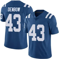 Men's Trevor Denbow Indianapolis Colts No.43 Limited Team Color Vapor Untouchable Jersey - Royal