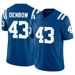 Men's Trevor Denbow Indianapolis Colts No.43 Limited Vapor F.U.S.E. Jersey - Royal