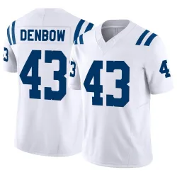 Men's Trevor Denbow Indianapolis Colts No.43 Limited Vapor F.U.S.E. Jersey - White