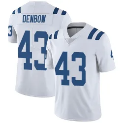 Men's Trevor Denbow Indianapolis Colts No.43 Limited Vapor Untouchable Jersey - White