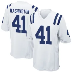 Men's Trey Washington Indianapolis Colts No.41 Game Jersey - White